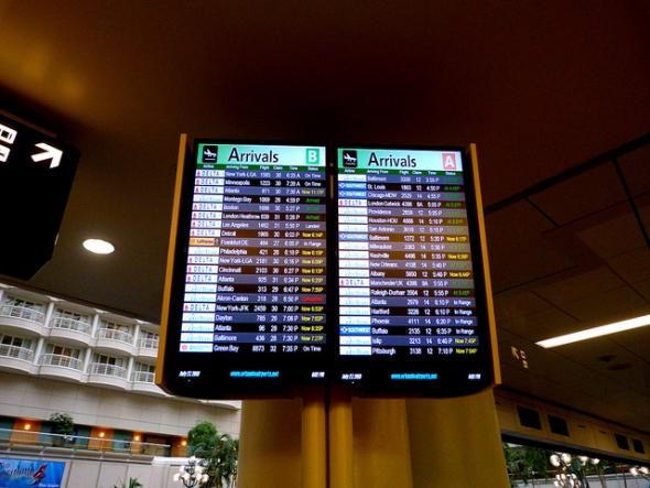 Arrivals board