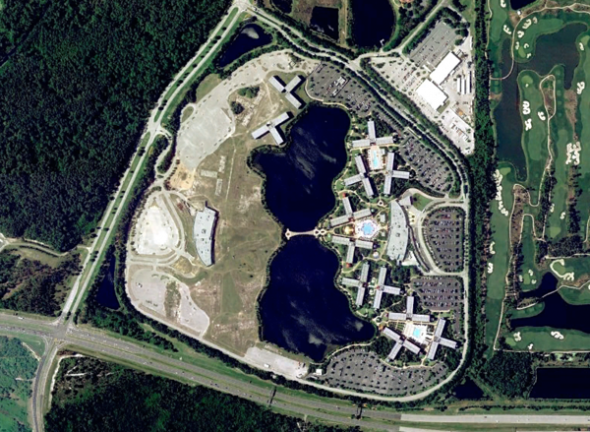Satellite view of Pop Century resort
