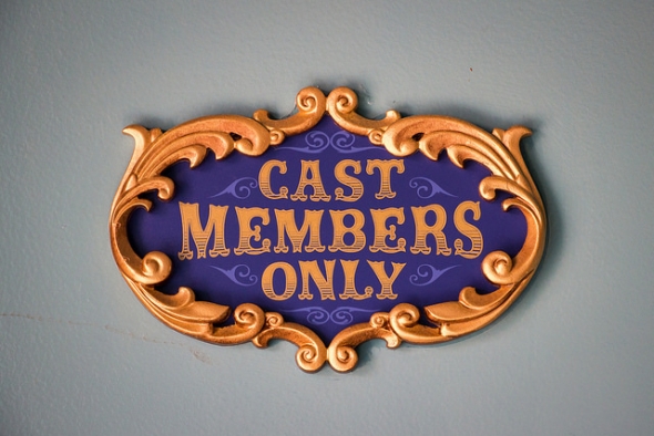 Cast Member sign at the Magic Kingdom