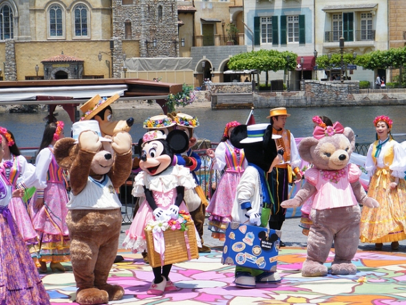 Various characters at Tokyo DisneySea