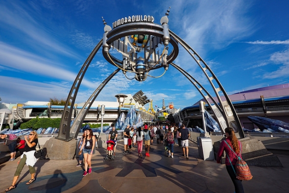 Tomorrowland entrance in the Magic Kingdom