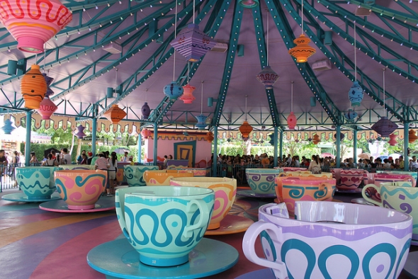 Mad Hatter Tea Cups at Hong Kong Disneyland