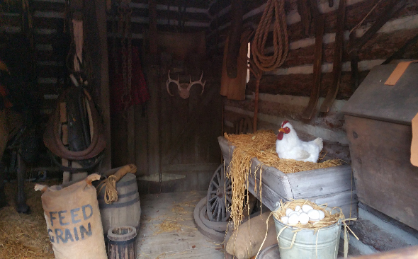Creepy chicken in Fort Langhorn