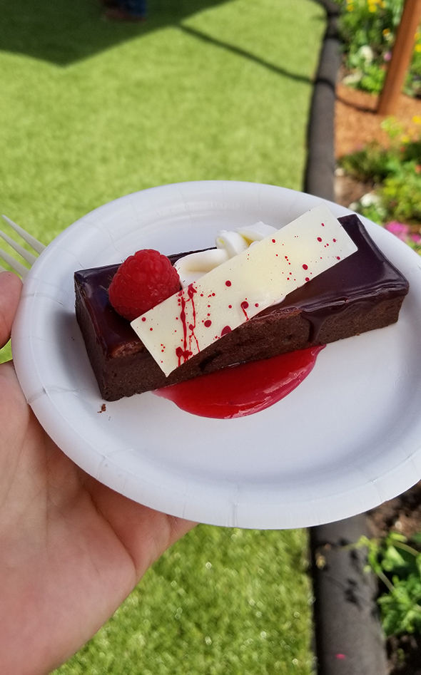 Dark chocolate raspberry tart from Food and Wine Festival
